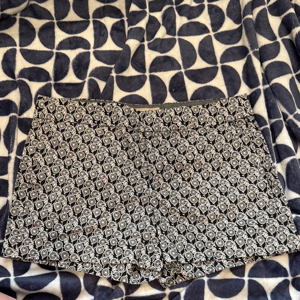 Black and White Patterned Shorts